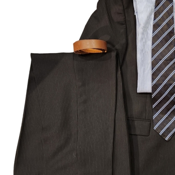 100% Silk Mexx Blue Striped Tie - Picture 1 of 6